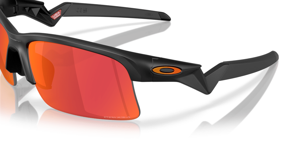 Oakley Sunglass Capacitor (Youth Fit) prizm field Lenses with matte black Frame - Cycling Gears Hub