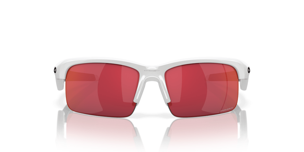 Oakley sunglass Capacitor (Youth Fit) prizm field Lenses with polished white Frame - Cycling Gears Hub