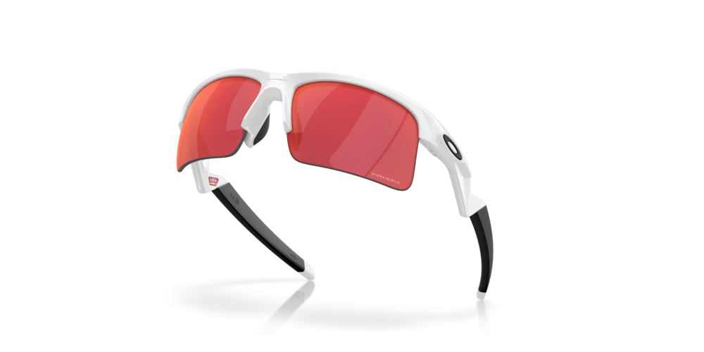 Oakley sunglass Capacitor (Youth Fit) prizm field Lenses with polished white Frame - Cycling Gears Hub