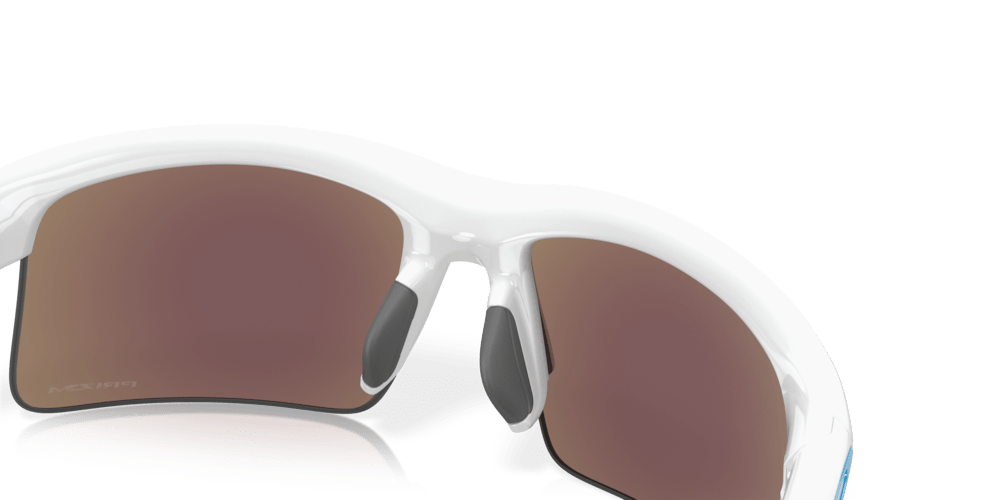 Oakley sunglass Capacitor (Youth Fit) prizm sapphire Lenses with polished white Frame - Cycling Gears Hub