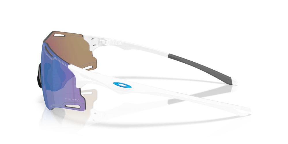 Oakley Sunglass Cybr Zero prizm sapphire Lenses with polished white Frame - Cycling Gears Hub