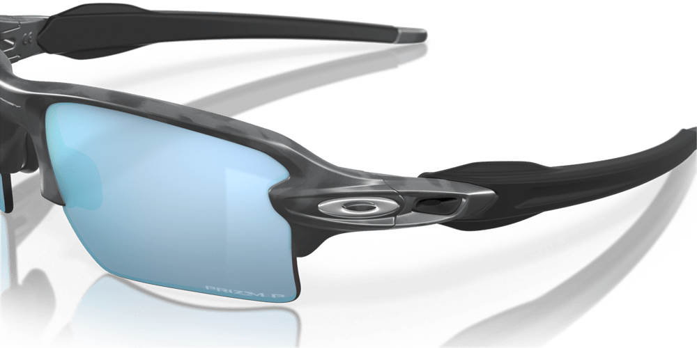 Oakley sunglass Flak® 2.0 XL prizm deep water polarized Lenses with matte black camo Frame - Cycling Gears Hub