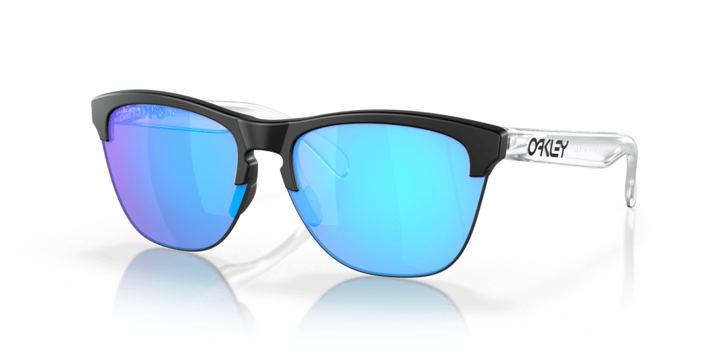 Oakley sunglass Frogskins™ Lite prizm sapphire Lenses with matte black Frame - Cycling Gears Hub