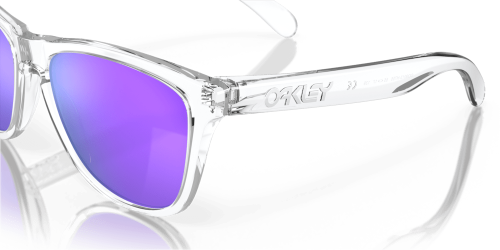 Oakley sunglass Frogskins™ prizm violet Lenses with polished clear Frame - Cycling Gears Hub