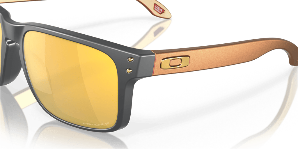 Oakley Sunglass Holbrook™prizm 24k polarized Lenses with matte carbon Frame - Cycling Gears Hub