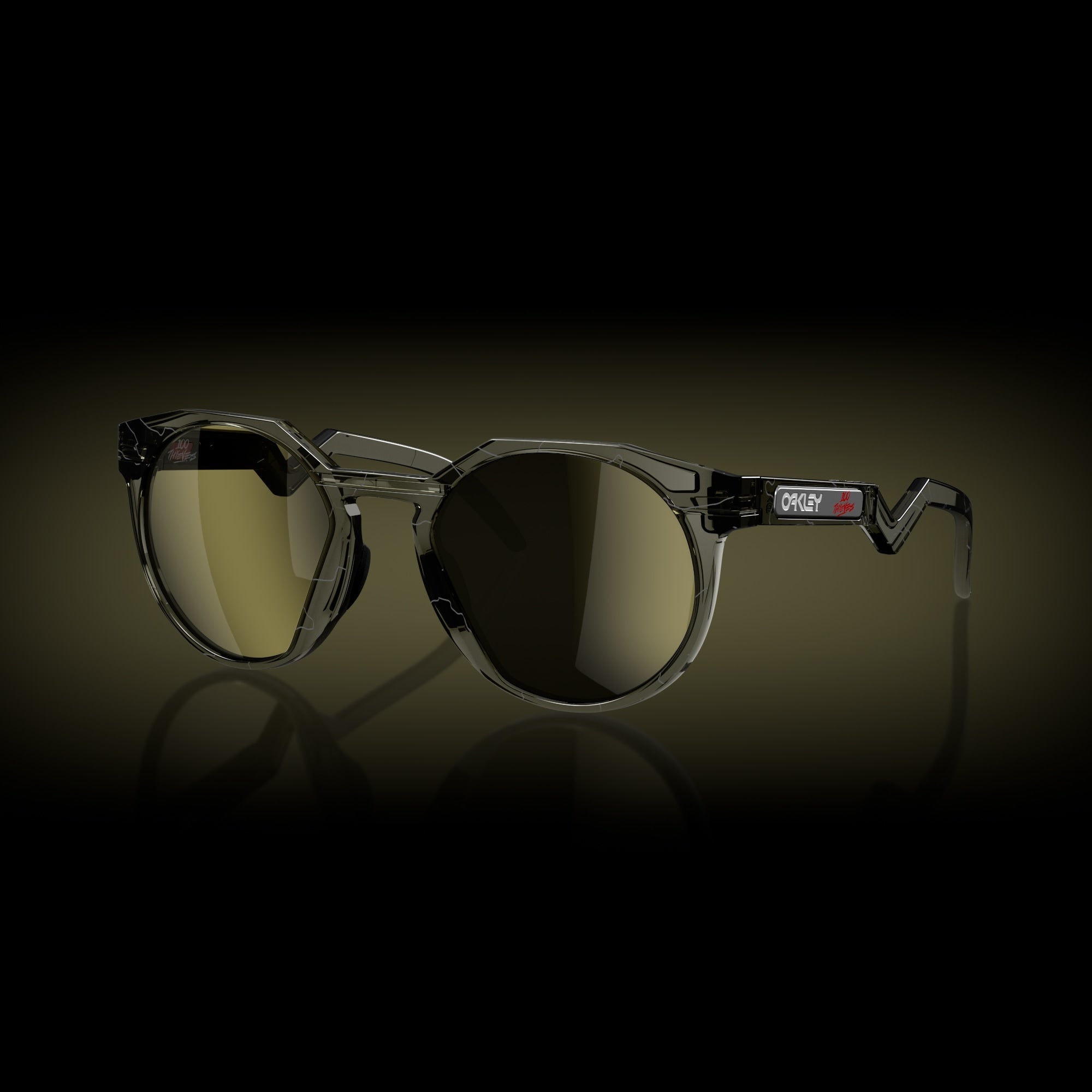Oakley Sunglass HSTN 100 Thieves Collection prizm gaming™ 2.0 Lenses, 100t grey smoke Frame - Cycling Gears Hub