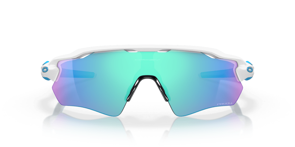 Oakley sunglass Radar® EV Path® prizm sapphire Lenses with polished white Frame - Cycling Gears Hub