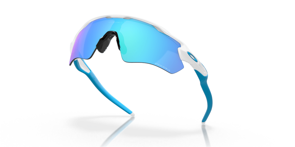 Oakley sunglass Radar® EV Path® prizm sapphire Lenses with polished white Frame - Cycling Gears Hub