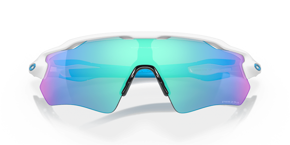 Oakley sunglass Radar® EV Path® prizm sapphire Lenses with polished white Frame - Cycling Gears Hub