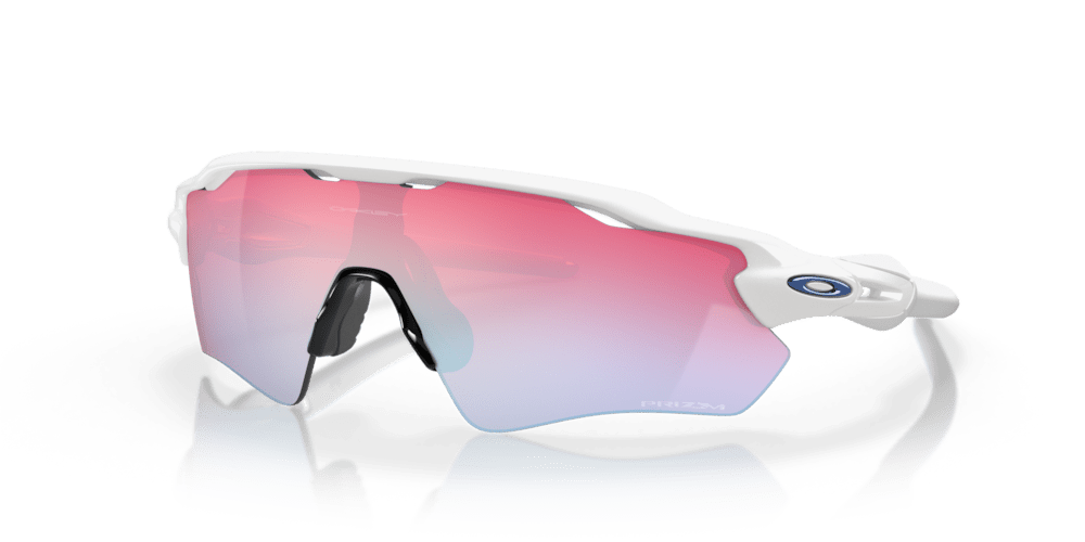 Oakley sunglass Radar® EV Path® prizm snow sapphire Lenses with polished white Fram - Cycling Gears Hub