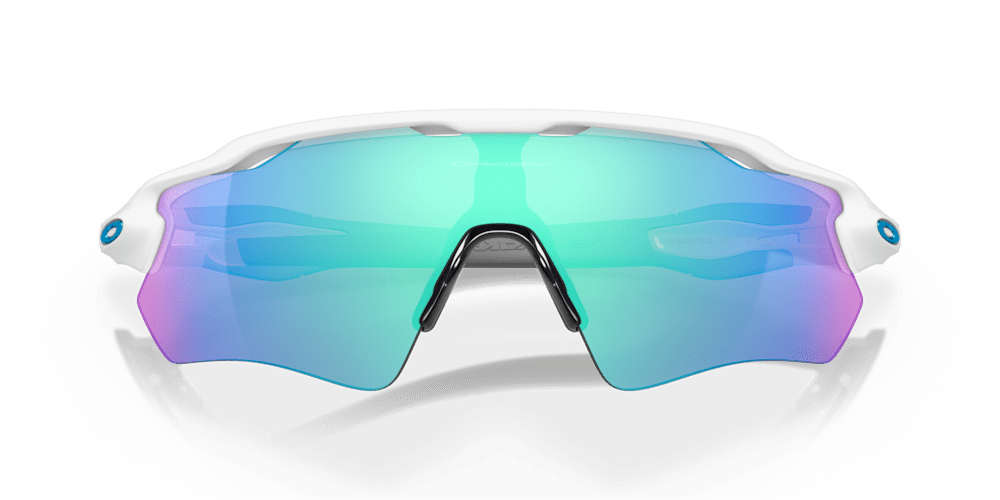 Oakley sunglass Radar® EV Path® Team Colors prizm sapphire Lenses with polished white Frame - Cycling Gears Hub
