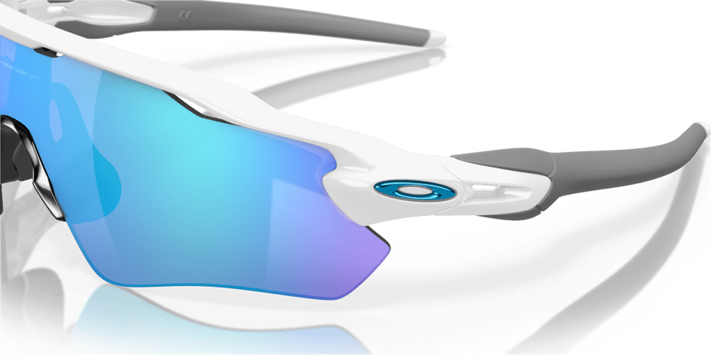 Oakley sunglass Radar® EV Path® Team Colors prizm sapphire Lenses with polished white Frame - Cycling Gears Hub