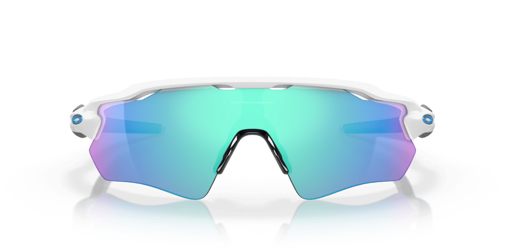 Oakley sunglass Radar® EV Path® Team Colors prizm sapphire Lenses with polished white Frame - Cycling Gears Hub