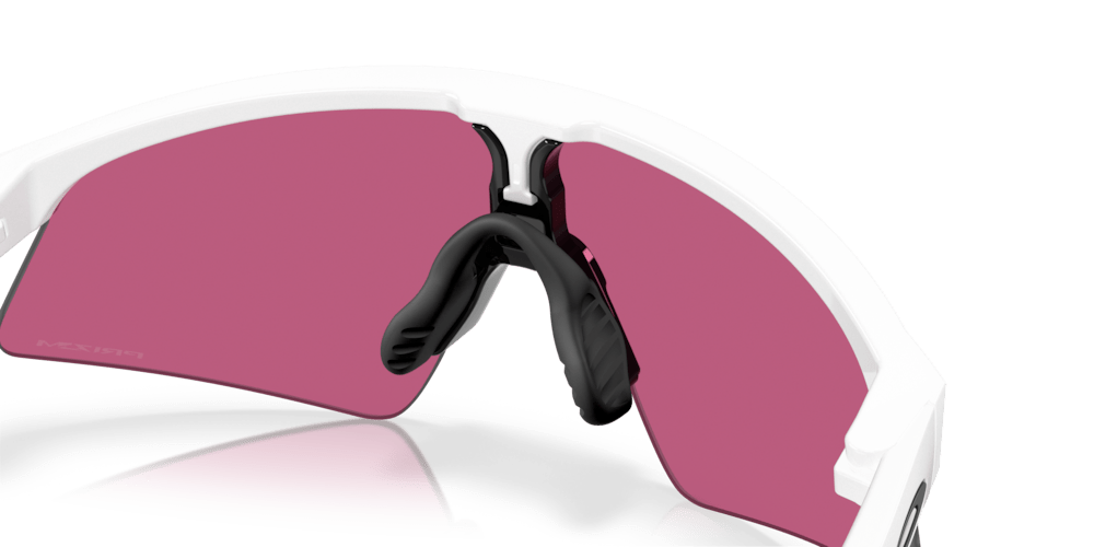 Oakley sunglass Resistor Sweep (Youth Fit) prizm field Lenses with polished white Frame - Cycling Gears Hub