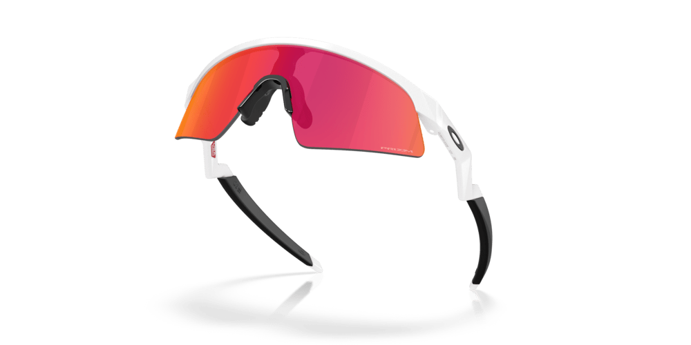 Oakley sunglass Resistor Sweep (Youth Fit) prizm field Lenses with polished white Frame - Cycling Gears Hub