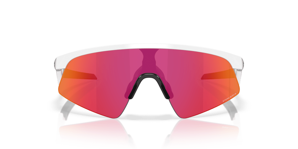 Oakley sunglass Resistor Sweep (Youth Fit) prizm field Lenses with polished white Frame - Cycling Gears Hub
