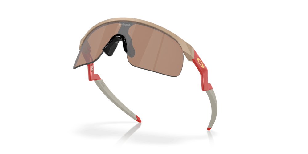 Oakley Sunglass Resistor (Youth Fit) Patrick Mahomes II Collection prizm tungsten Lenses with matte terrain tan Frame - Cycling Gears Hub