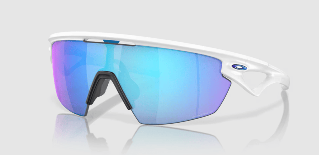 Oakley Sunglass Sphaera Matte White Prizm Sapphire Polarized - Cycling Gears Hub