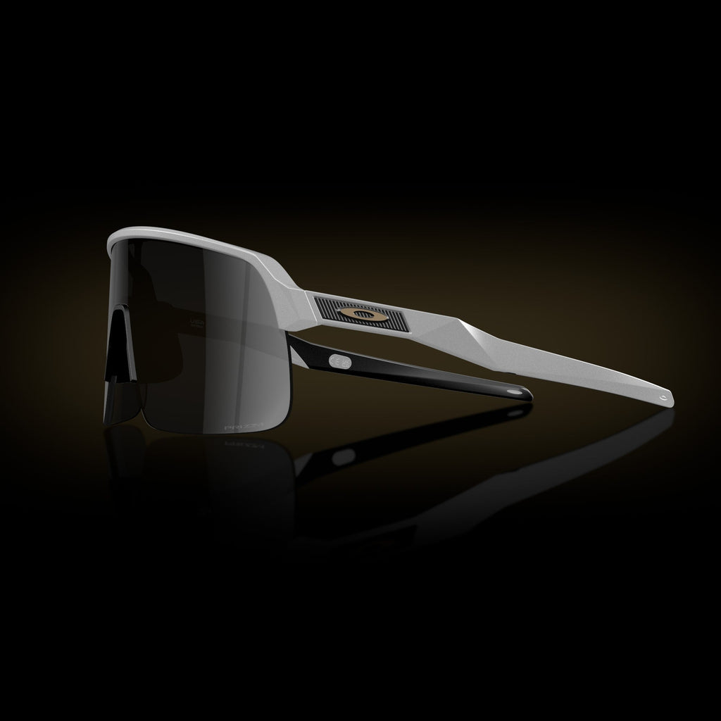 Oakley Sunglass Sutro Lite Players Collection prizm black Lenses, matte white Frame - Cycling Gears Hub