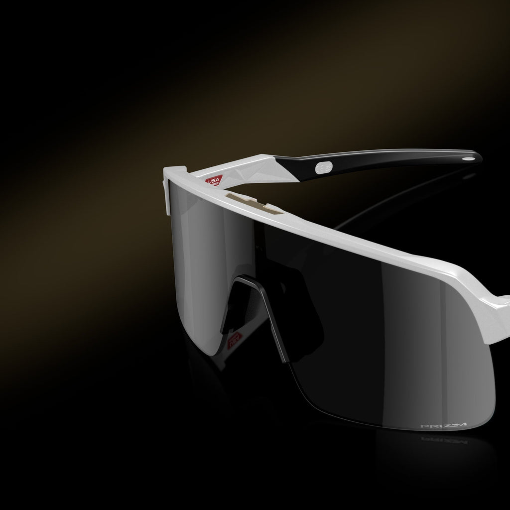 Oakley Sunglass Sutro Lite Players Collection prizm black Lenses, matte white Frame - Cycling Gears Hub