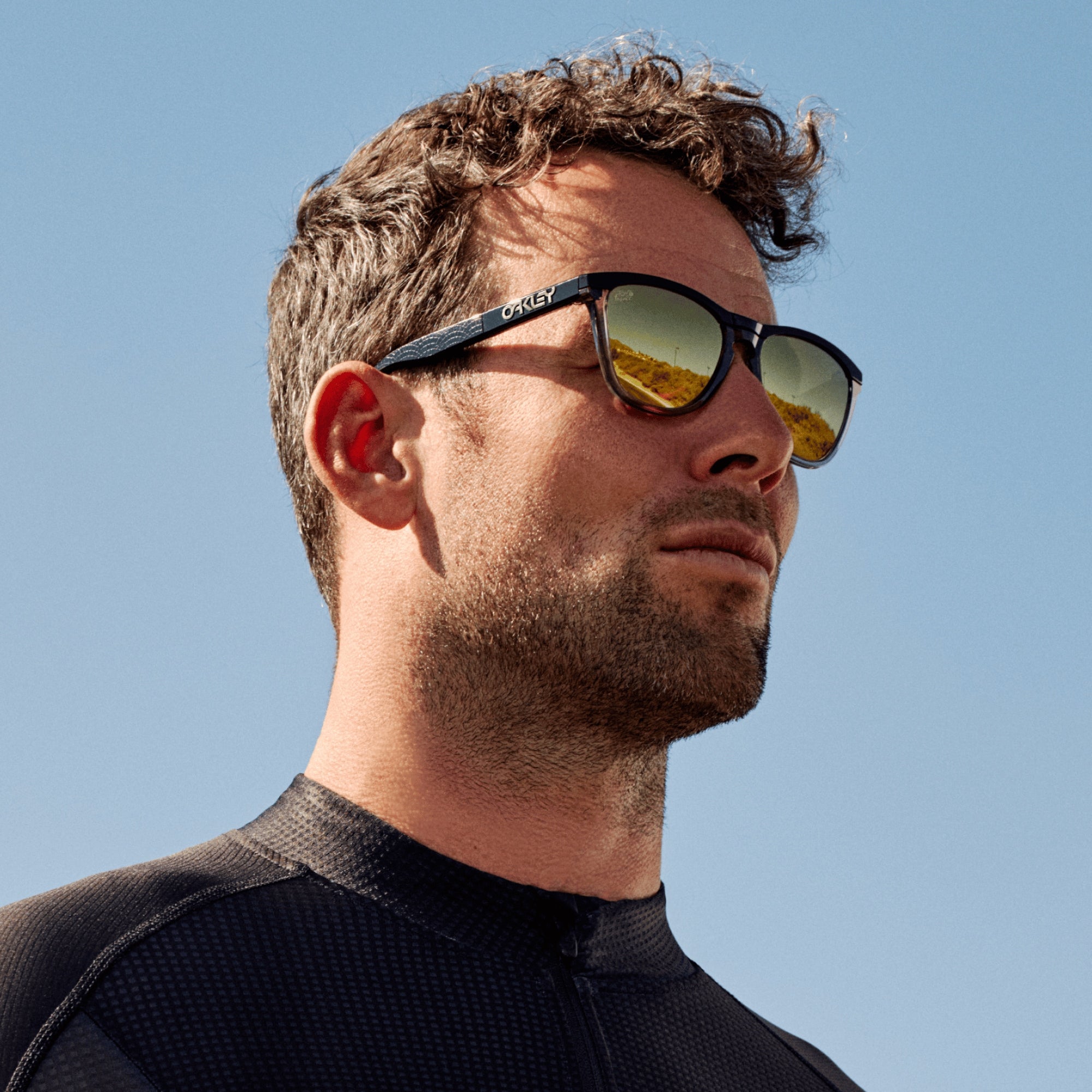 Oakley Sunglass Tour De France™ Frogskins™ Range prizm 24k polarized Lenses, matte black Frame - Cycling Gears Hub