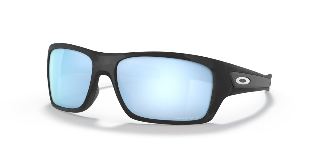 Oakley Sunglass Turbine prizm deep water polarized Lenses with matte black camo Frame - Cycling Gears Hub