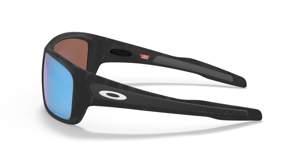 Oakley Sunglass Turbine prizm deep water polarized Lenses with matte black camo Frame - Cycling Gears Hub