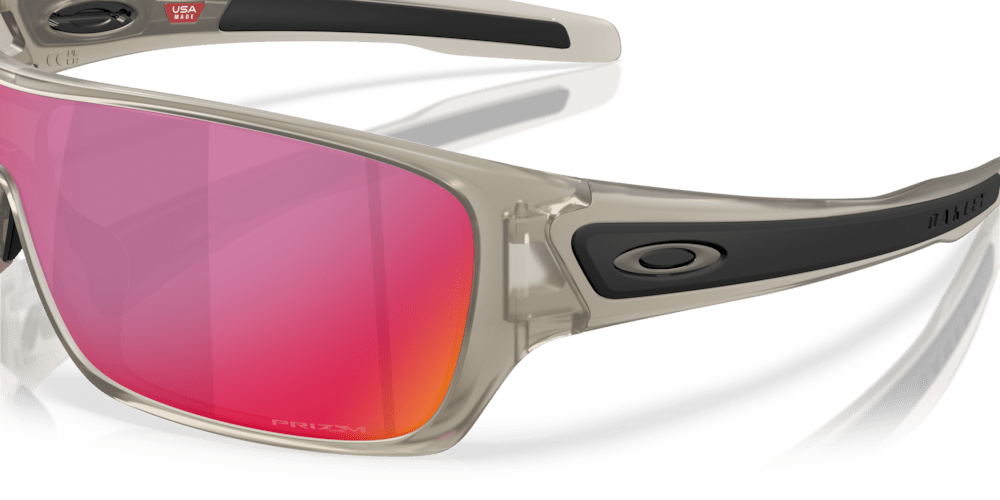 Oakley Sunglass Turbine Rotor prizm road Lenses with matte transparent grey ink Frame - Cycling Gears Hub