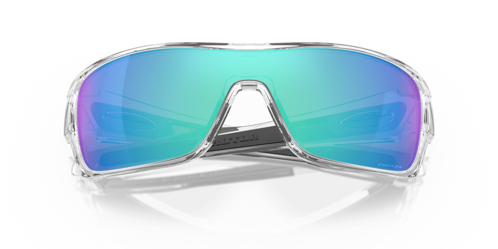 Oakley Sunglass Turbine Rotor prizm sapphire Lenses with polished clear Frame - Cycling Gears Hub