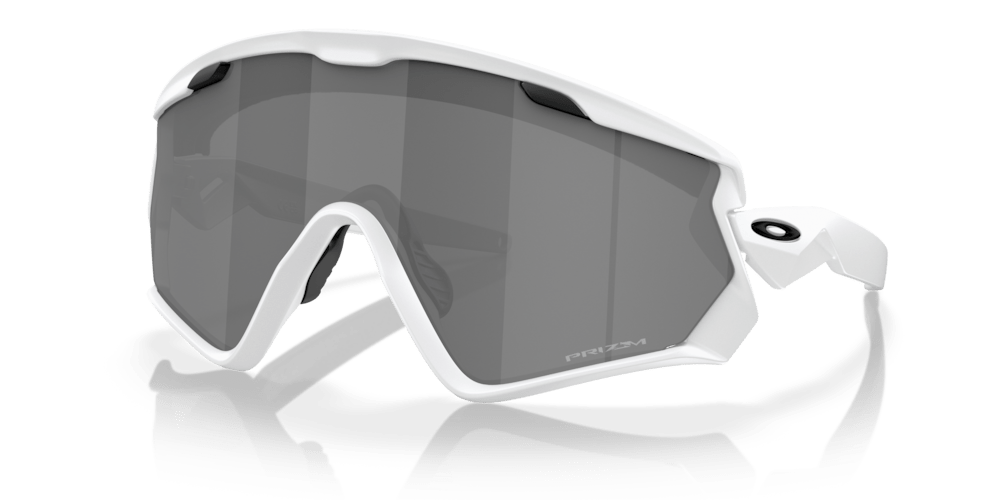 Oakley sunglass Wind Jacket® 2.0 prizm black Lenses, matte white Frame - Cycling Gears Hub
