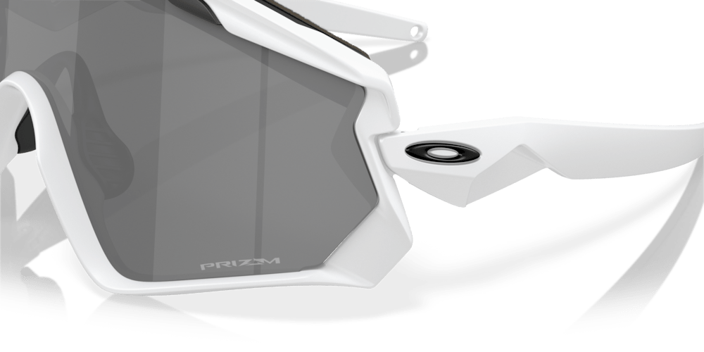 Oakley sunglass Wind Jacket® 2.0 prizm black Lenses, matte white Frame - Cycling Gears Hub