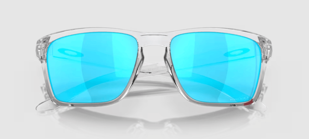 Oakley Sylas Clear Frame with Blue Lens - Cycling Gears Hub
