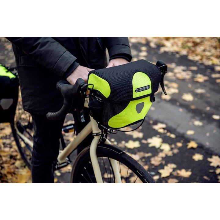 Ortlieb Ultimate Six High Visibility Hnadlebar Bag (Neon Yellow/Black Reflective) | Cycling Gears Hub - Cycling Gears Hub