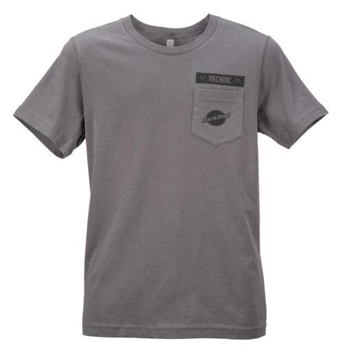 Park Tool Pocket Unisex T-Shirt (Charcoal Gray) | Cycling Gears Hub - Cycling Gears Hub