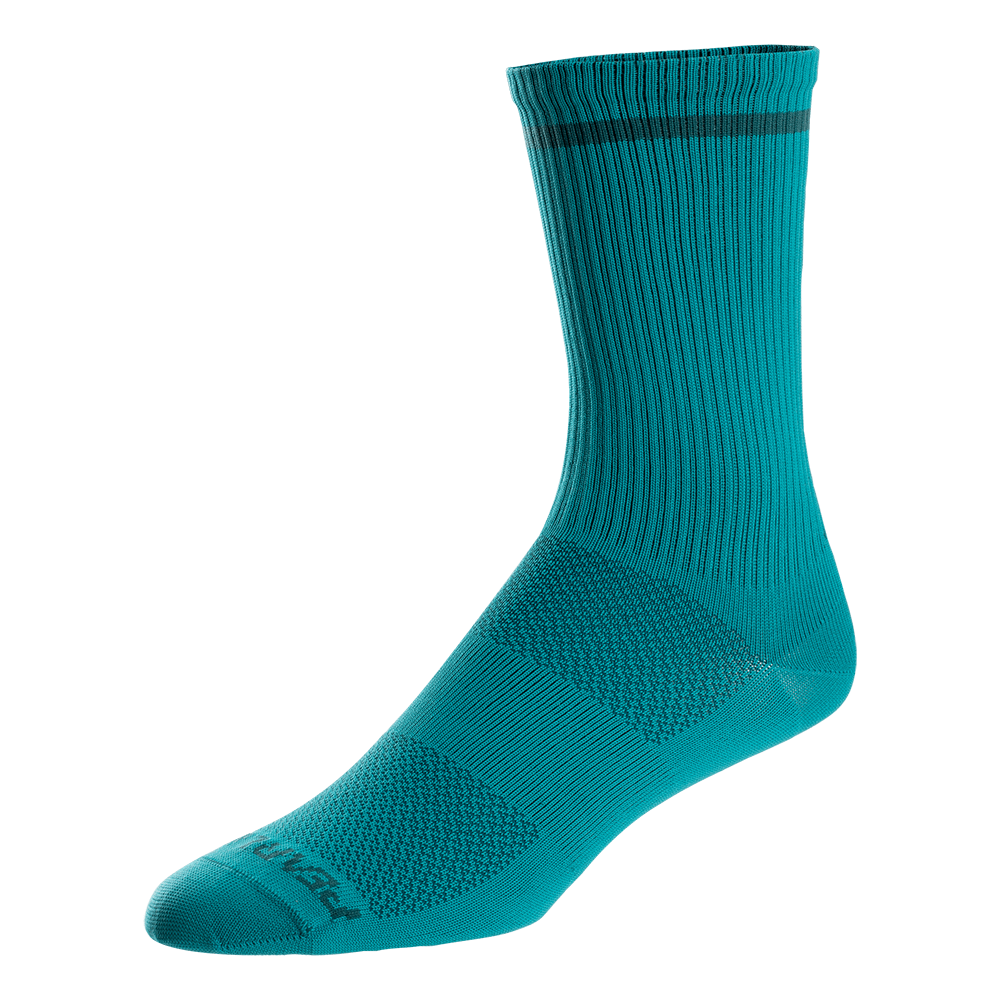 Pearl Izumi Transfer 7 Inch Unisex Cycling Socks (Gulf Teal Stripe) | Cycling Gears Hub - Cycling Gears Hub