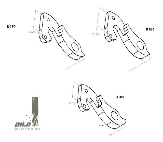 Pilo D102 Derailleur Hanger for Bulls, Isaac, Jamis | Cycling Gears Hub - Cycling Gears Hub