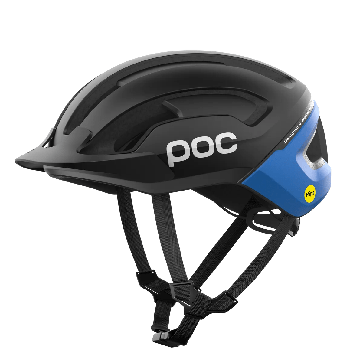 POC Omne Air Resistance Road Cycling Helmet (Uranium Black/Opal Blue) | Cycling Gears Hub - Cycling Gears Hub