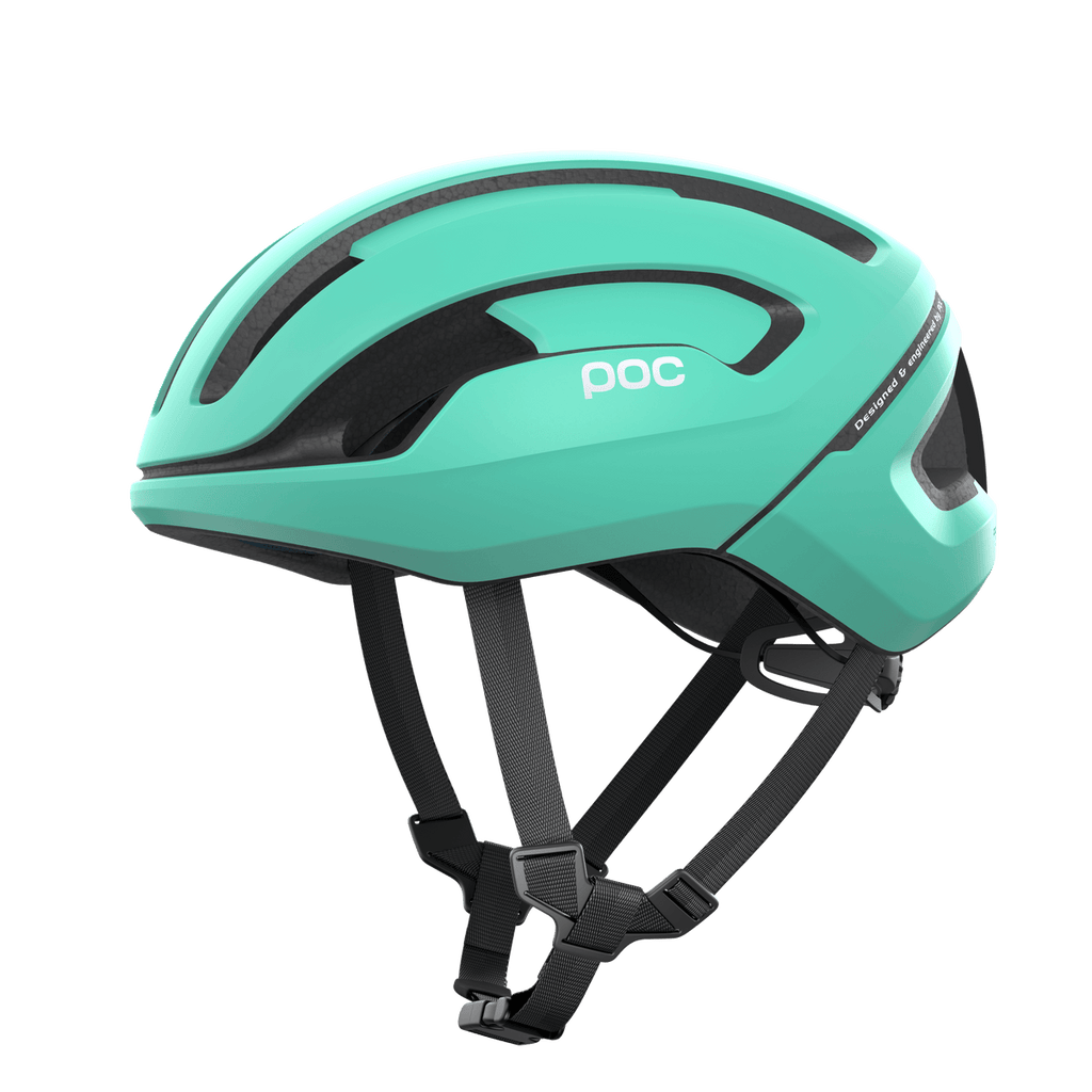 POC Omne Air Spin Road Cycling Helmet (Uranium Black/Fluorite Green Matt) | Cycling Gears Hub