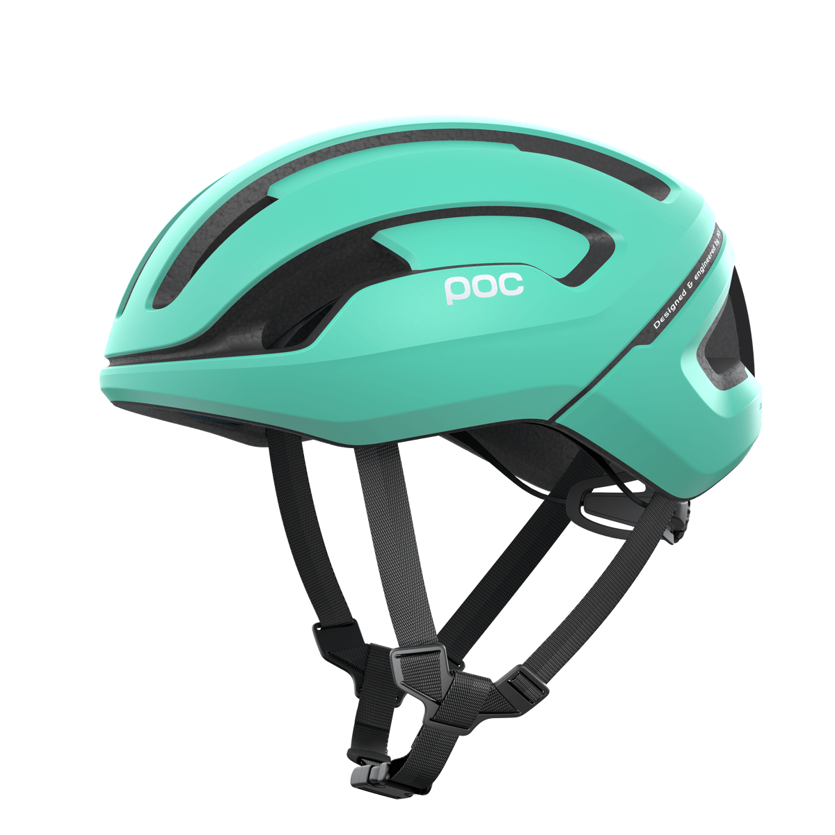 POC Omne Air Spin Road Cycling Helmet (Uranium Black/Fluorite Green Matt) | Cycling Gears Hub