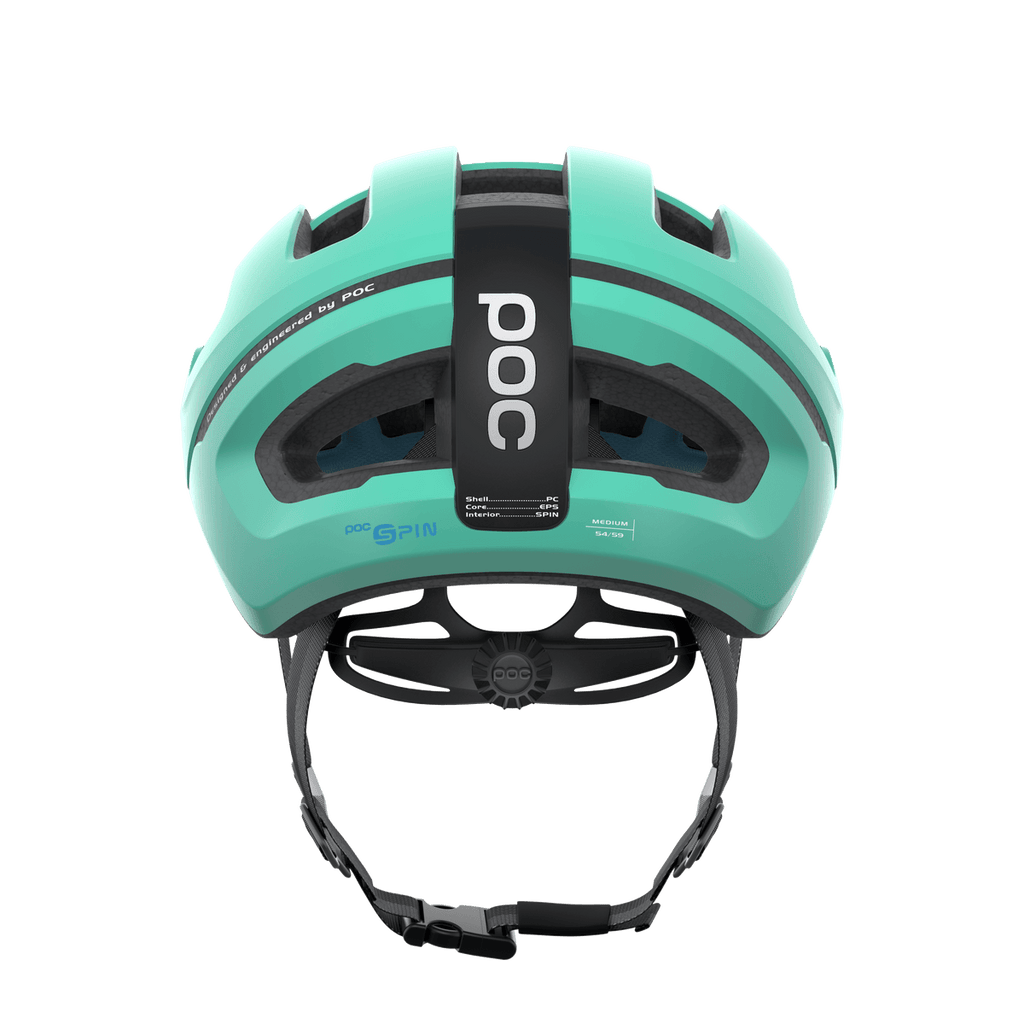 POC Omne Air Spin Road Cycling Helmet (Uranium Black/Fluorite Green Matt) | Cycling Gears Hub