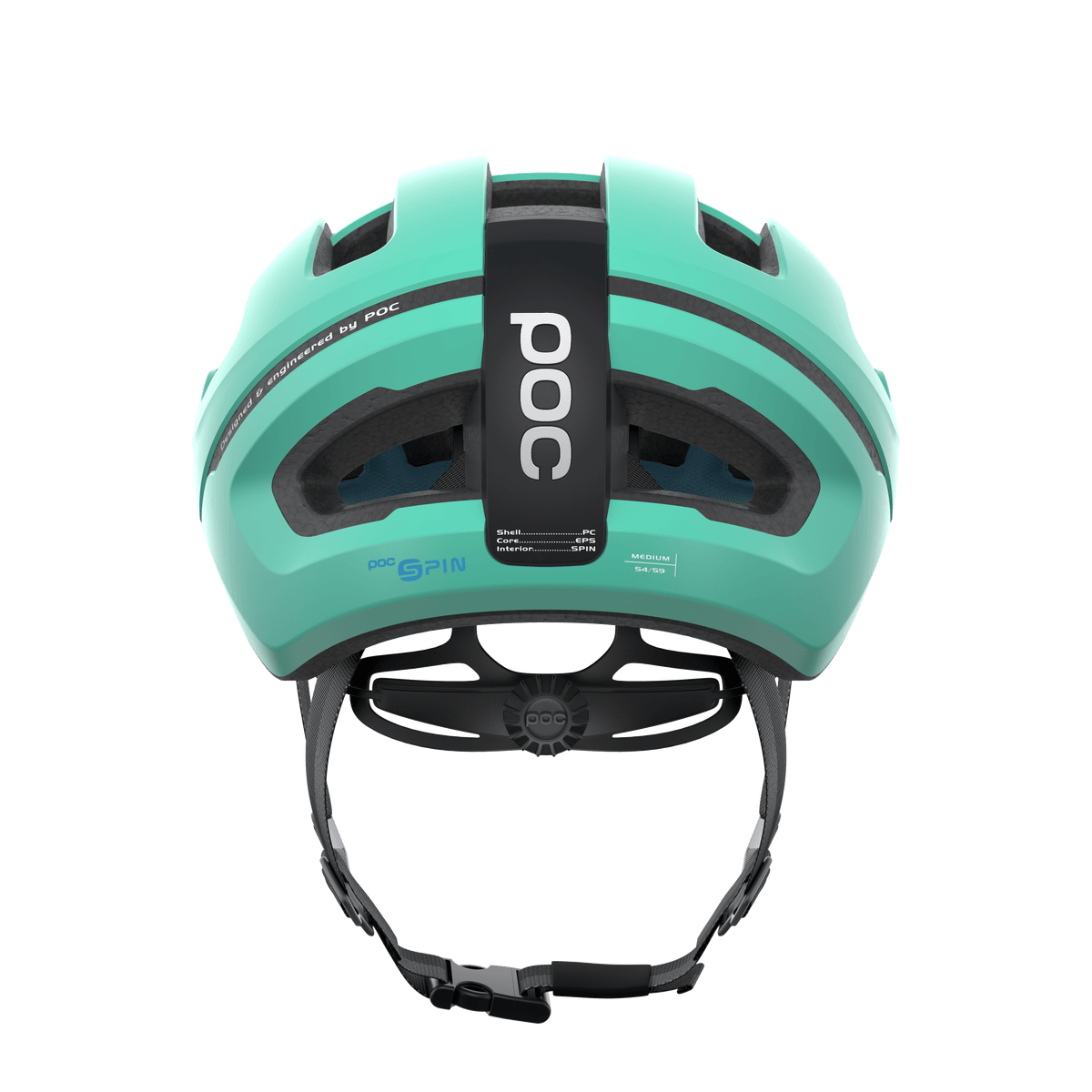 POC Omne Air Spin Road Cycling Helmet (Uranium Black/Fluorite Green Matt) | Cycling Gears Hub