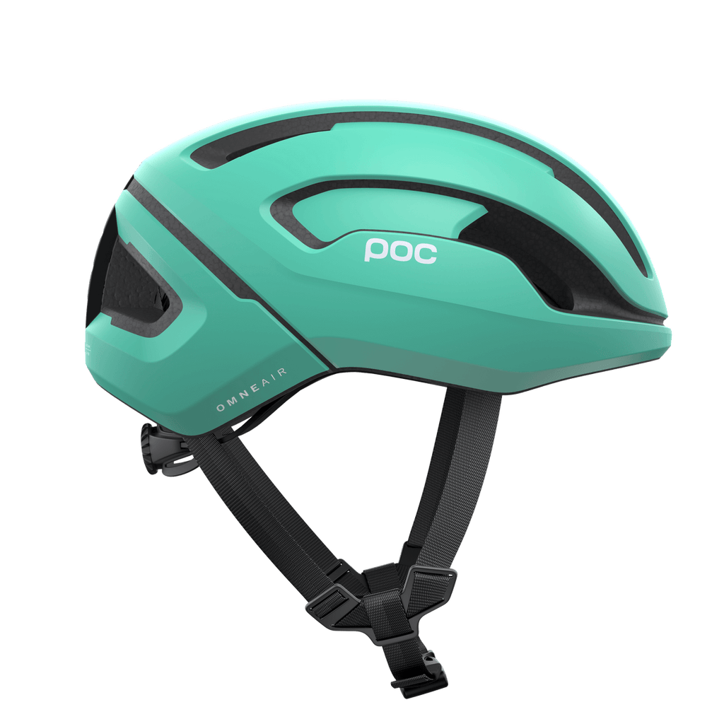 POC Omne Air Spin Road Cycling Helmet (Uranium Black/Fluorite Green Matt) | Cycling Gears Hub