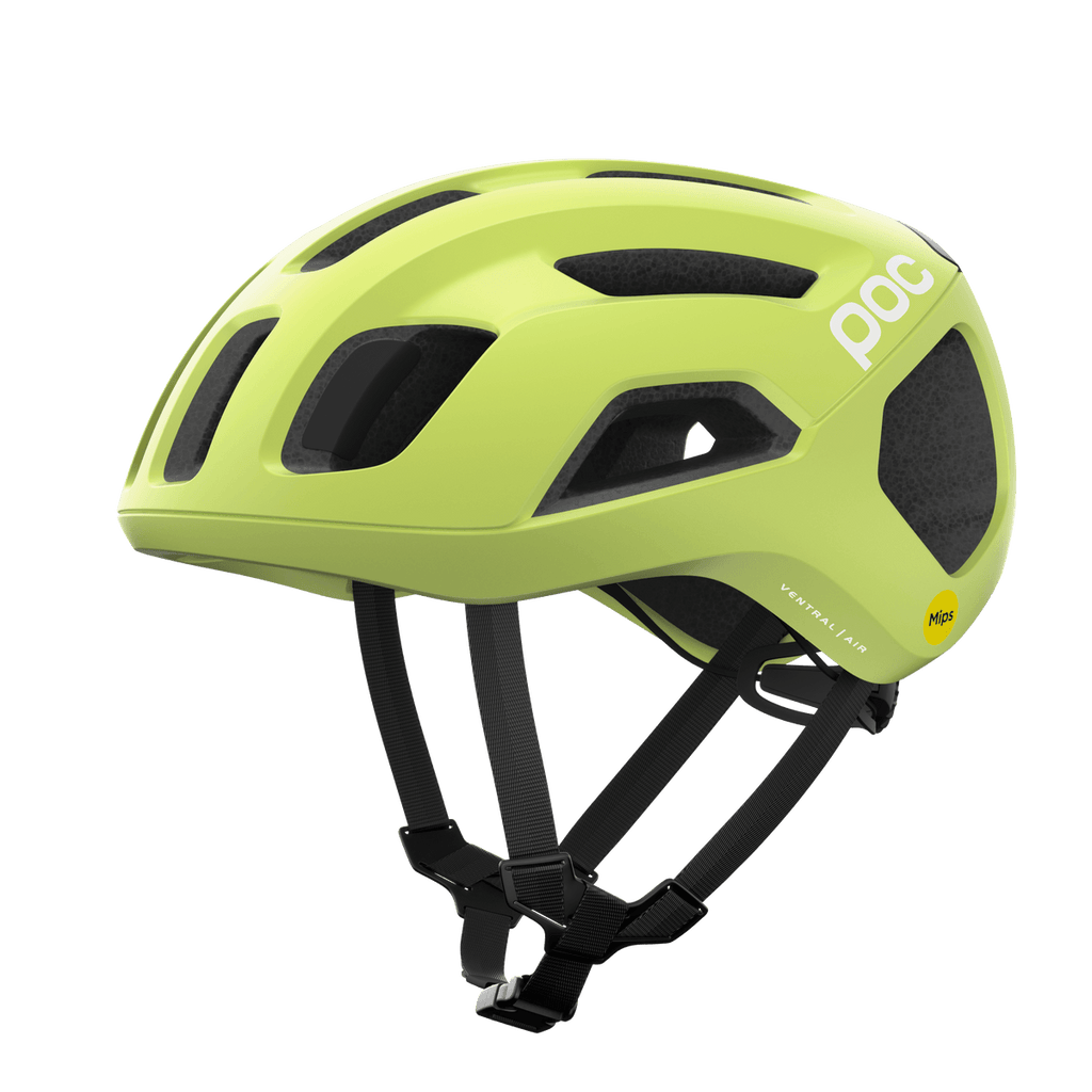 POC Ventral Air Road Cycling Helmet (Lemon Calcite Matt) | Cycling Gears Hub