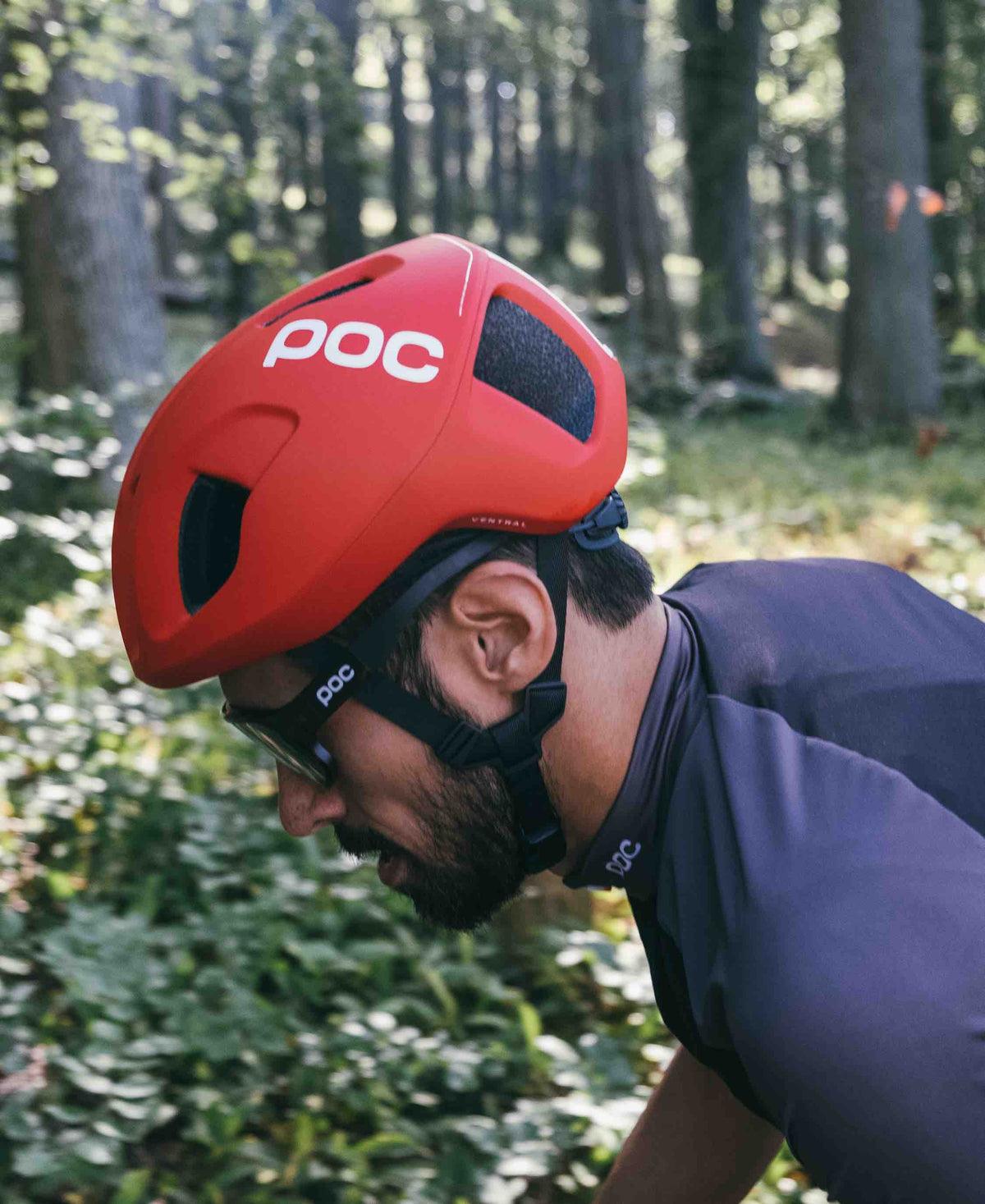 POC Ventral Spin Road Cycling Helmet (Prismane Red) | Cycling Gears Hub