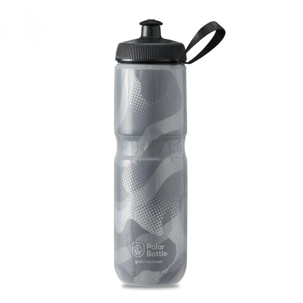 Polar Contender Sport Insulated Bottle (Charcoal/Silver) | Cycling Gears Hub - Cycling Gears Hub