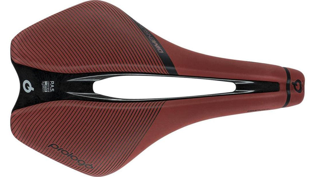 Prologo Dimension Tri Nack Saddle (Brick Red/Natural Black) | Cycling Gears Hub - Cycling Gears Hub