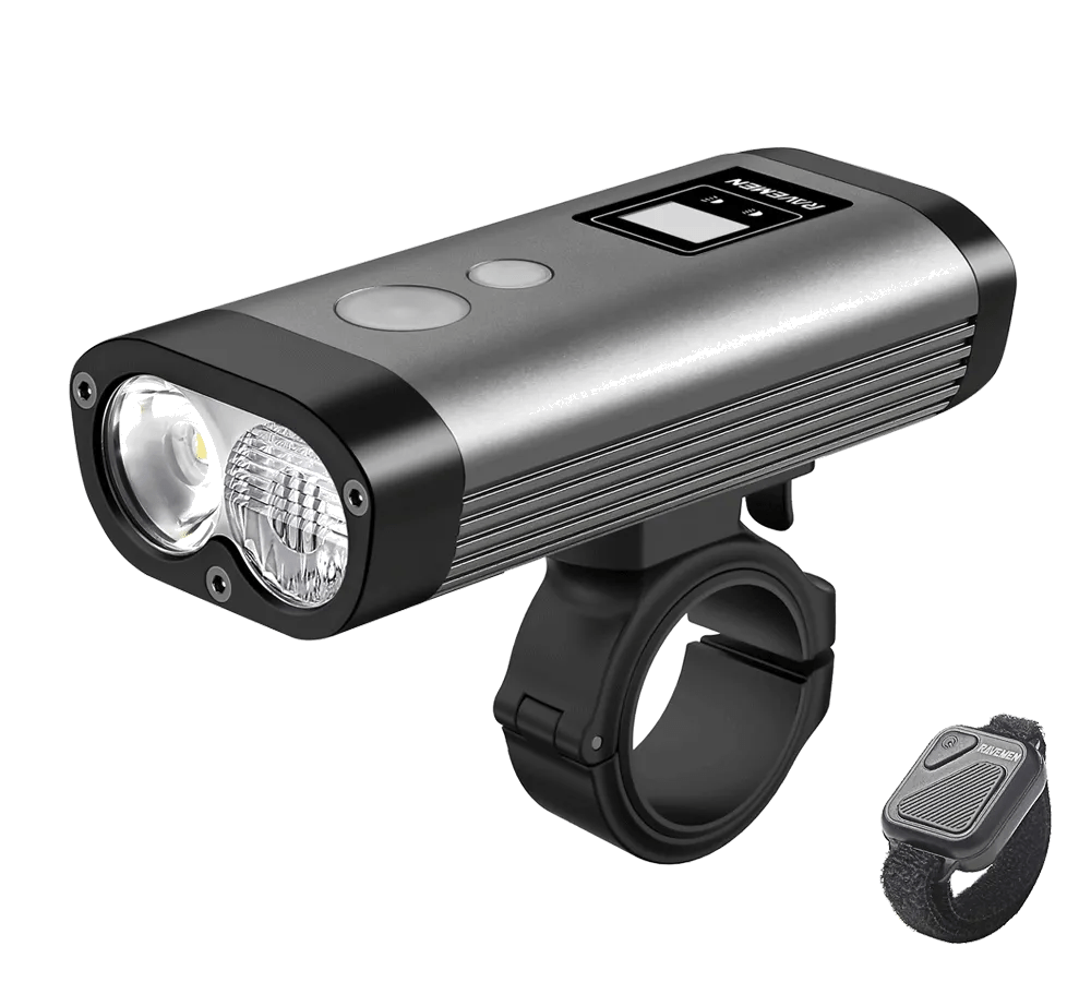 Ravemen PR 1600 Front Light (Grey) | Cycling Gears Hub - Cycling Gears Hub