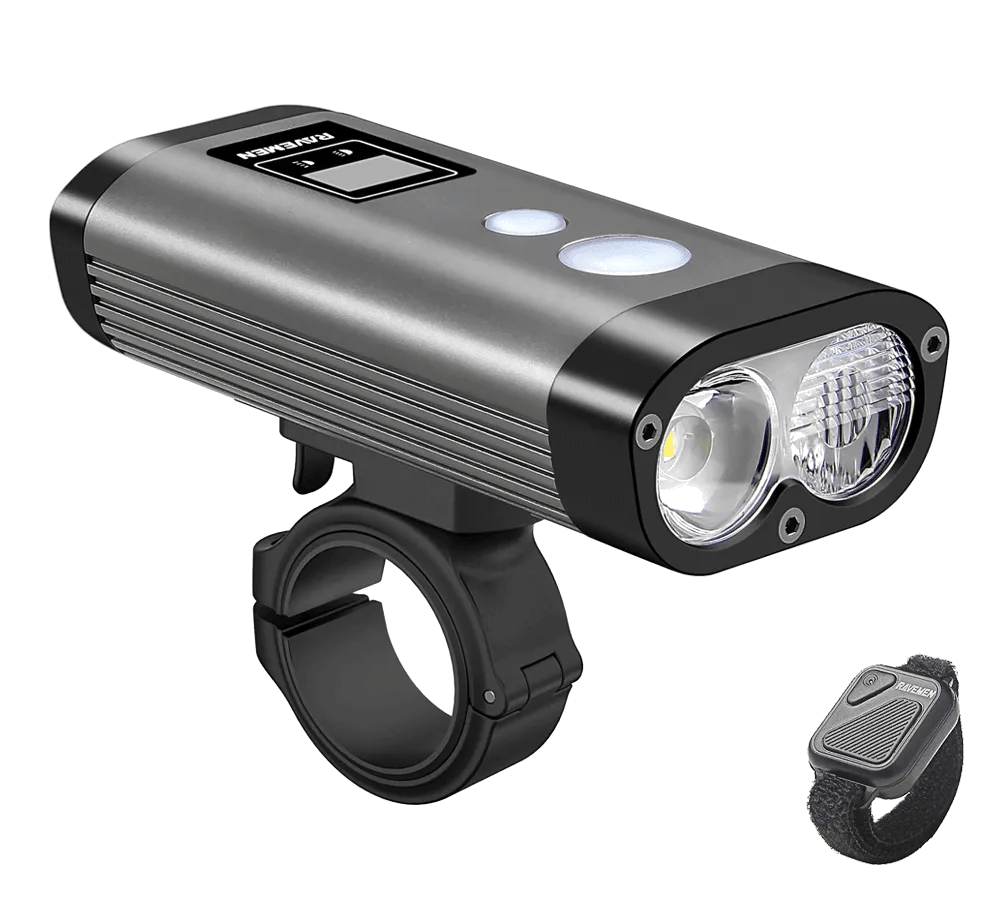 Ravemen PR 1600 Front Light (Grey) | Cycling Gears Hub - Cycling Gears Hub