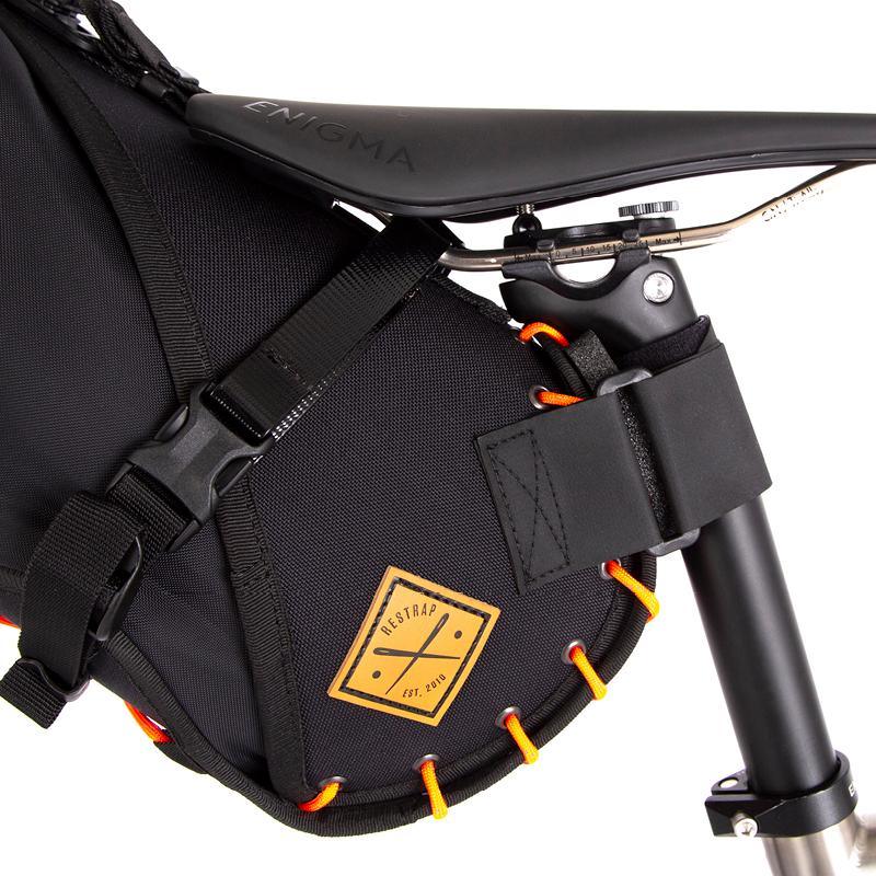 Restrap Saddle Bag (Black/Orange) | Cycling Gears Hub - Cycling Gears Hub