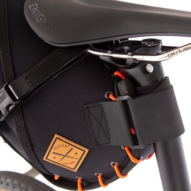 Restrap Saddle Bag (Black/Orange) | Cycling Gears Hub - Cycling Gears Hub